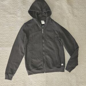 Vuori Men's Zip-Up Hoodie - Charcoal Gray-green